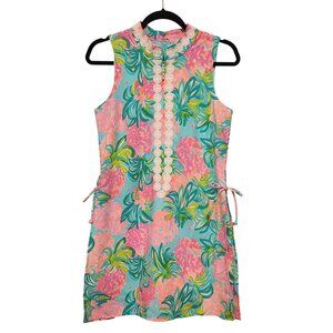 Lilly Pulitzer Joanna Shift Dress Romper Size 4 Pineapple Shake